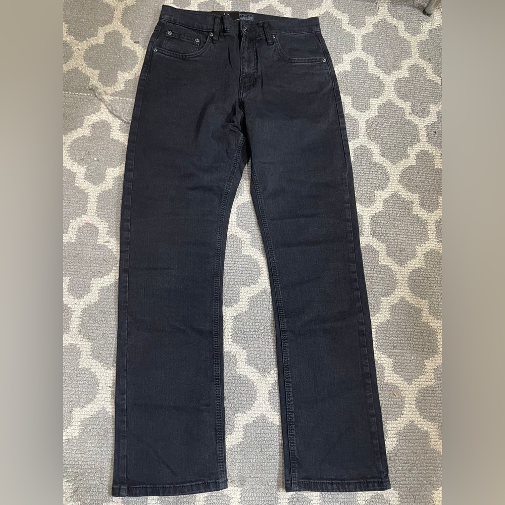 Men's Black Straight Leg Jeans
